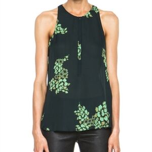 A.L.C. Lennox Green Floral Tank Top
